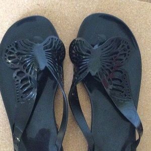 Mel by Melissa Butterfly Flip Flops Size 8